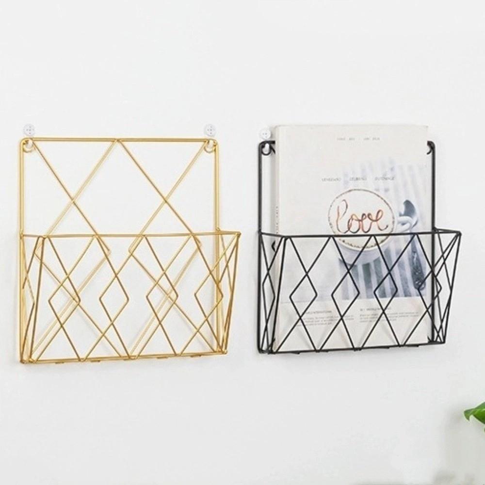 Metal Wall Files Folder Iron Wire Door Hanging Organizers Bookshelf Tabletop Display Stand  Office