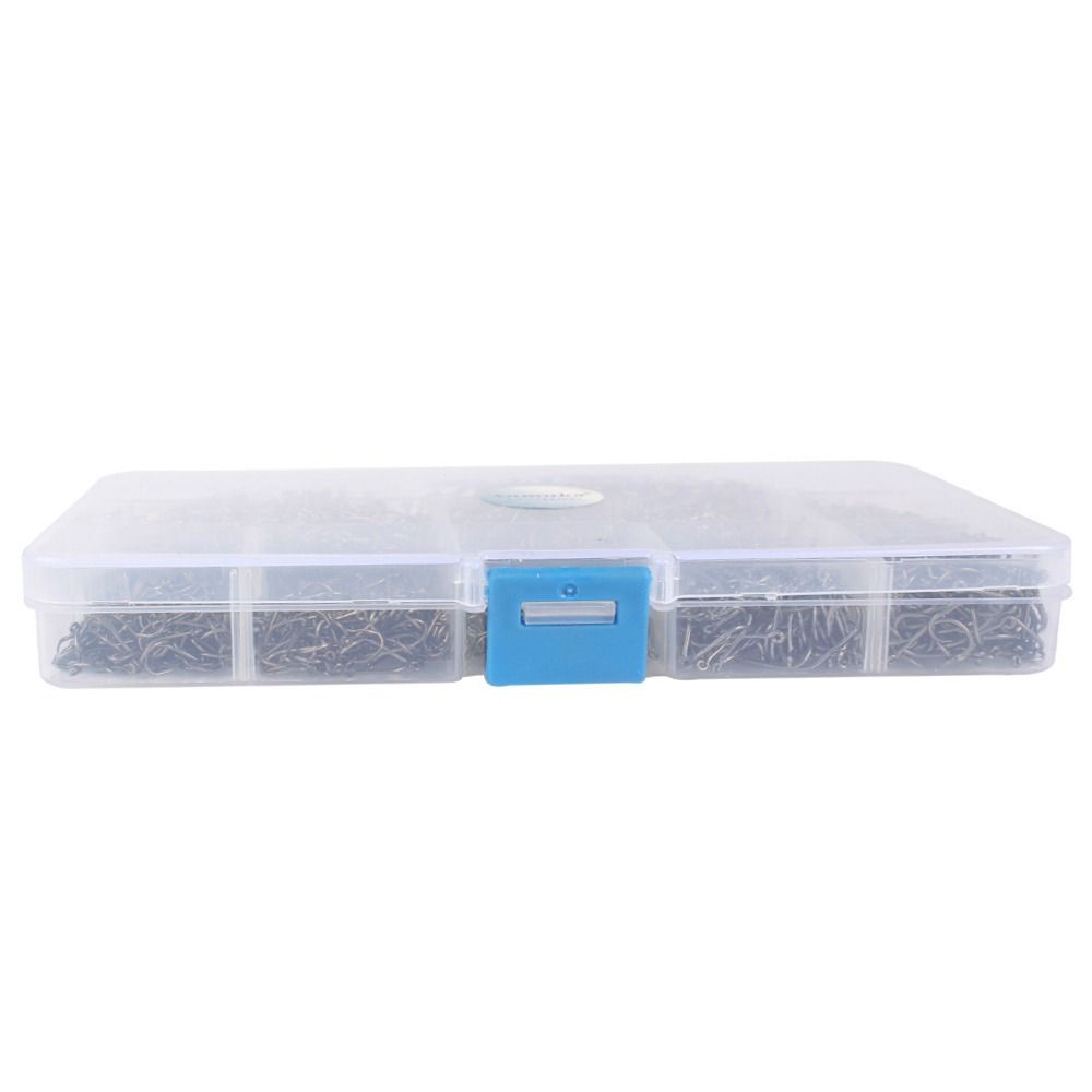 1000Pcs Carbon Steel Fishing Fixed Hooks Size 3-12 Barbed Fishing Hooks  Sea Tackle Accessories