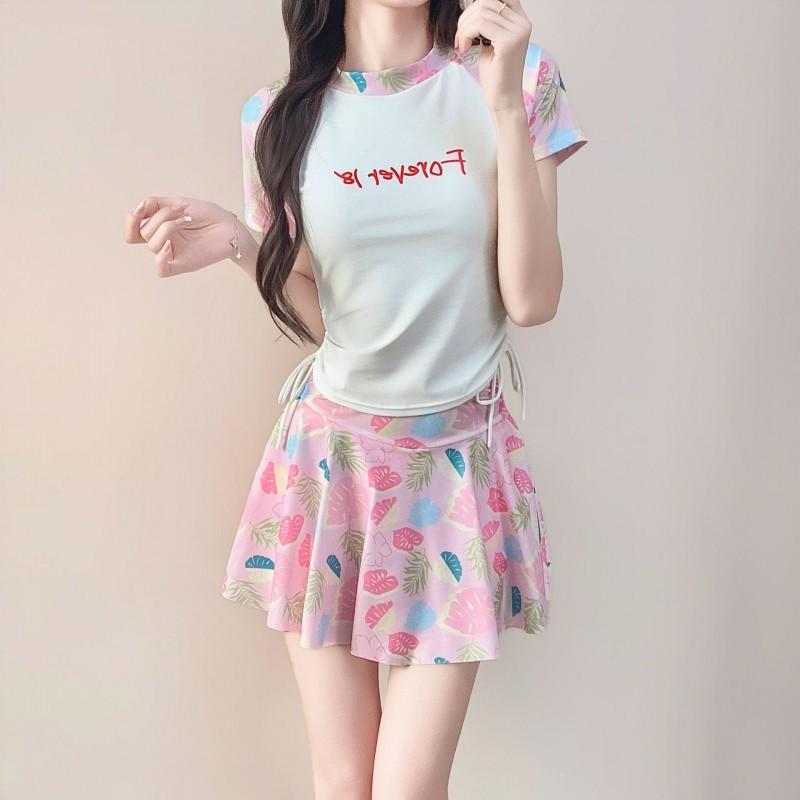 Sports Swimming Suit Women's Hair Split Boxer Skirt Conservative Slimming Large Size Hot Vacation Swimwear