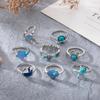 New Vintage Crab Jellyfish Starfish Scallop Marine Life 9 Piece Set Ring