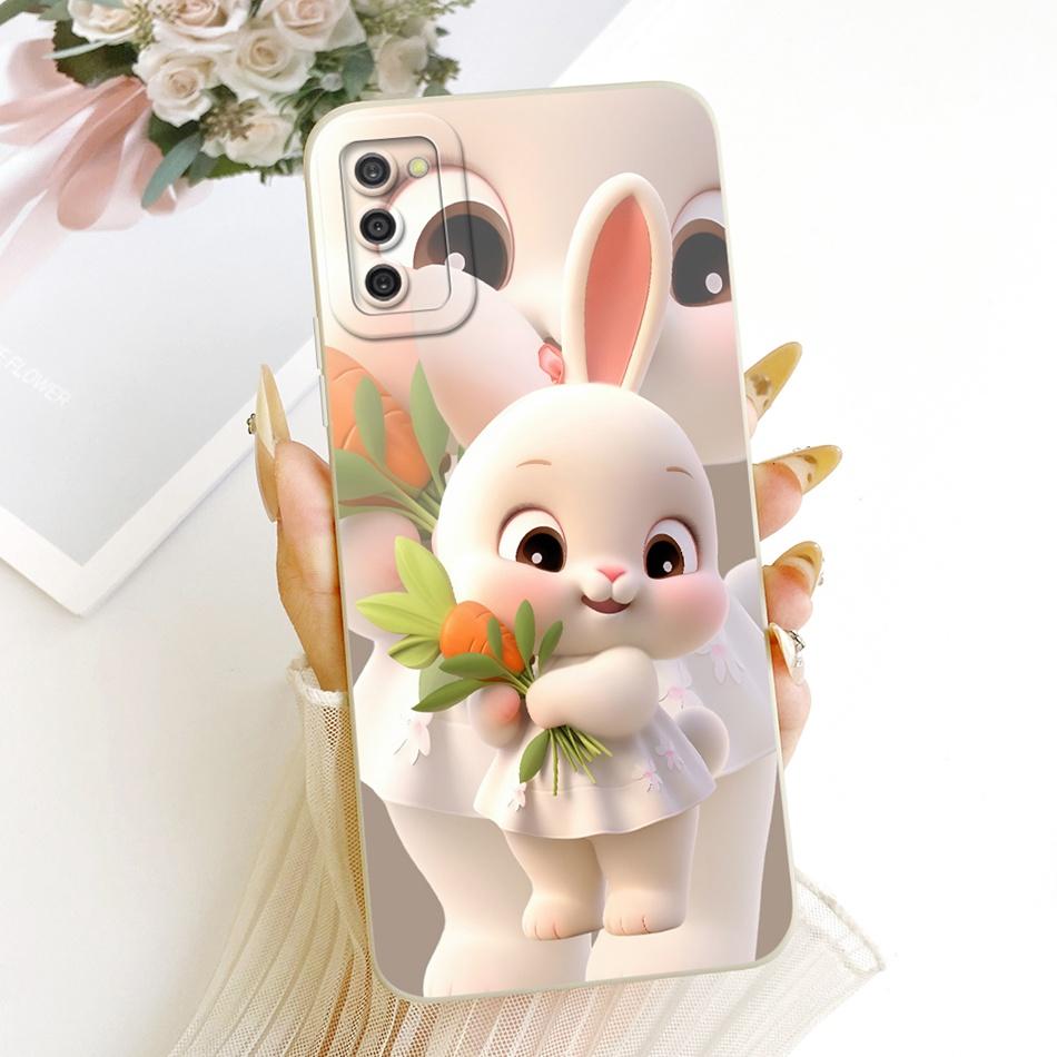 For Samsung Galaxy A03s Cute Cat Flower Cartoon Phone Case For Samsung A03S SM-A037G Shockproof Soft Silicone Covers Bumpers