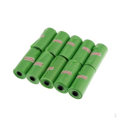 Refill, Pack of 10 Rolls (Each Roll 15pcs Bags), Waterproof Plastic Discarded Bags, Unscented