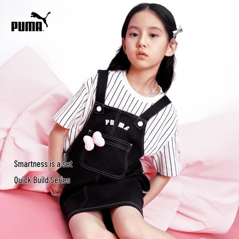 

Puma Летнее платье с коротким рукавом для девочек, комплект из двух предметов 150