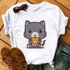 Funny Retro Casual Women's T-shirt Cute Women's Street Wear Panda Pattern Round Neck Short-sleeved Fashion Tea Print Aesthetic Clothing