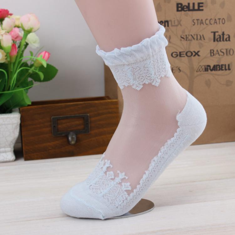 Sexy Spitze Mesh Fishnet Socken Gemischte Faser Transparente Stretch Elastizität Knöchel Net Garn Dünne Frauen Coole Socken