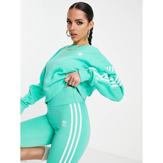 

Зеленый оверсайз с 3 полосками adidas Originals adicolour