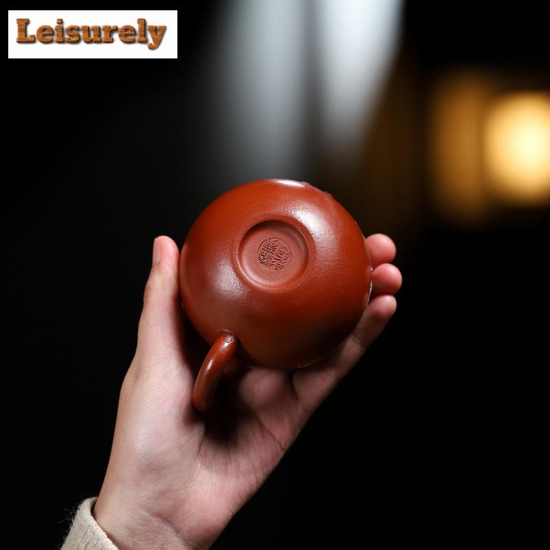 150ml Ancient Yixing Purple Clay Teapots Handmade Colour Enamels Xishi Pot Raw Ore Dahongpao Mud Kettle Zisha Tea Set For Tea
