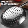 201Stainless Steel Strainer Ladle Large Mesh Skimmer with Wood Handle Oil Skimmer Spoon Suitable for Kitchen Use