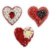Blingbling Heart Patches Sew On Bannner Repair For Clothing Applique Sequined Patches Sew On Craft