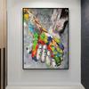 Hand In Hand Graffiti Poster Canvas Painting HD Color Printing Cuadros Wall Art Decoration Mural Modern Home Room Decor No Fram