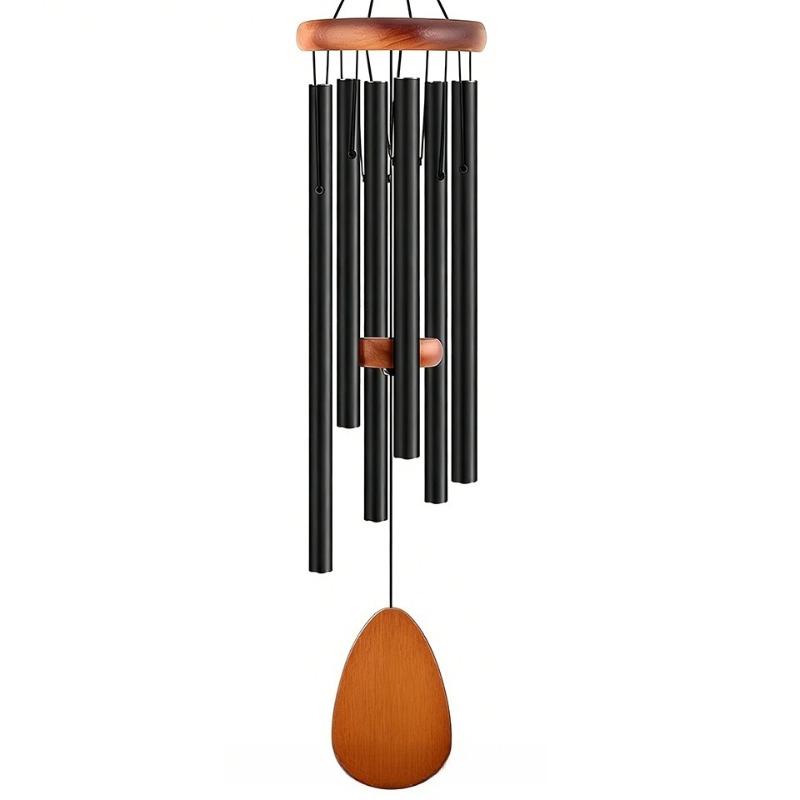 

32 Inch Musical Wind Chimes 6 Tube Metal Wind Chimes Home Garden Birthday Sympathy Memorial Hanging Ornament Gift
