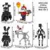 Midnight Bear Series MOC Character Decoration Building Blocks DIY Game Horror Action Figure Models Assembly Bricks Toys For Kids