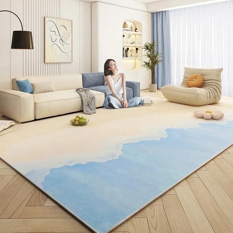 Summer Ocean Green Carpet Living Room Sofa Bedroom Bedside Decorate Floor Mat Antiskid Thickening Fashion Household Carpets