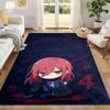 Blue Lock Carpet Door Mat for Living Room or Bedroom Protective Mat Under Chair Office Decoration Christmas Gift Birthday Present