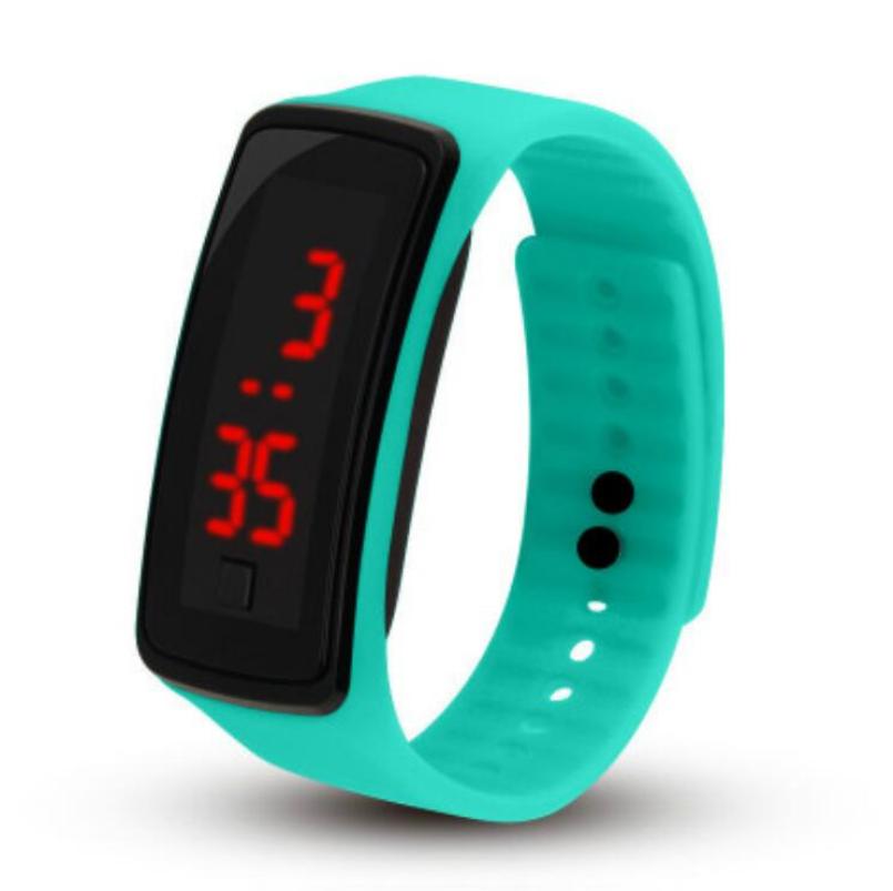 צמיד פרק כף יד סיליקון LED צבעוני צמיד אור קל רך אופנה שעון כושר שעון ספורט