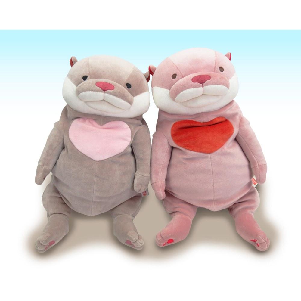 Shinada Global Mochi Series Mochi Kawauso Plush Heart Gray L 22x22x30cm Animal Cute Kawaii MOKW-0400HG