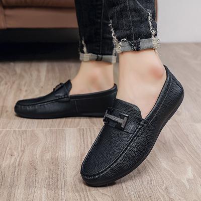 Doudou buty męskie nowe męskie buty skórzane na jeden rzep i buty na jeden rzep z miękką podeszwą