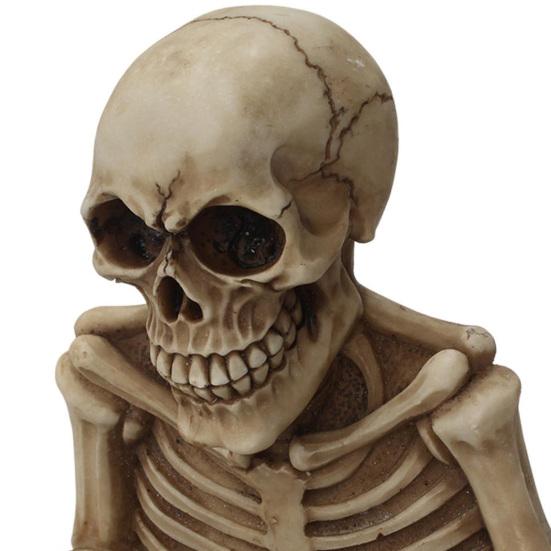 Skull Toilet Paper Holder Wall Mount Toilet Tissue Paper Roll Storage Holder Resin Skeleton Figurine Gothic Bathroom Accessory