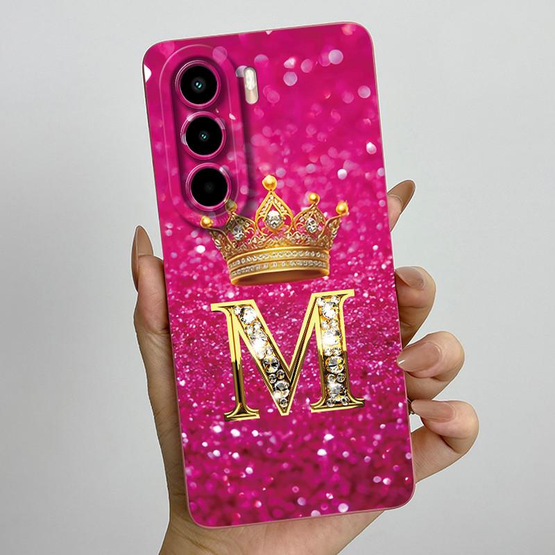 

For Itel Power 70 P673L P70 Case Luxury Crown Letters Couple Soft Phone Cases For Itel Power70 P 70 Camera Protection Back Cover itel Power 70