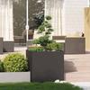 VidaXL Planter Black 80x80x80 Cm Steel, Flower Pot, Plant Stand, Raised Bed, Planter Support, Container 860780