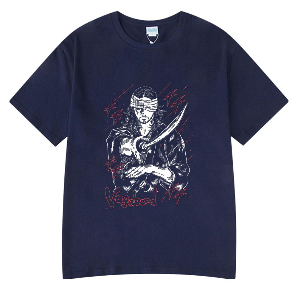 Japanese Anime Vagabond Miyamoto Musashi Funny Style Tshirts Unisex Women Clothing Fashion Short Sleeve T Shirts Summer Streetwear