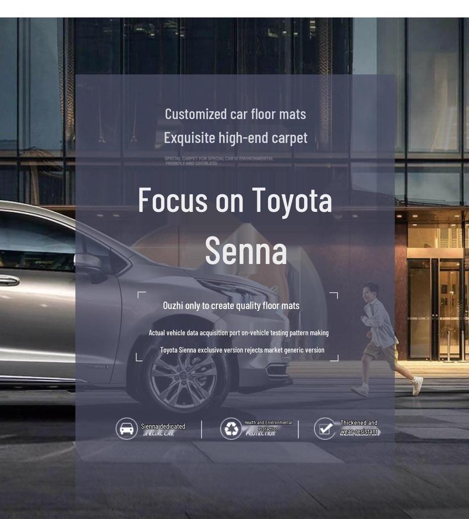 2026 Toyota Sienna Fußmatten für die mittlere Sitzreihe - Grewia Edition