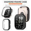 Bling PC Hollow Frame for Amazfit Bip6 (A2435) Smart Watch Diamond Crystal Bumper Protector for Amazfit Bip 6 (A2435) Accessorie