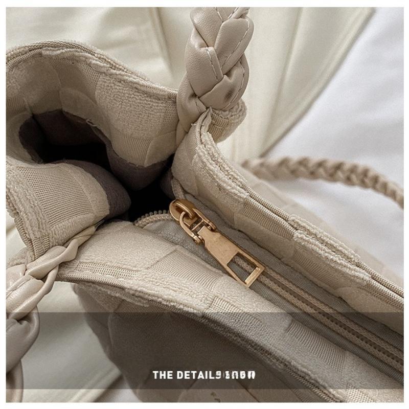 Autumn and winter new large-capacity bag women's casual foreign-style canvas shoulder bag 2024 texture class commuter tote bag