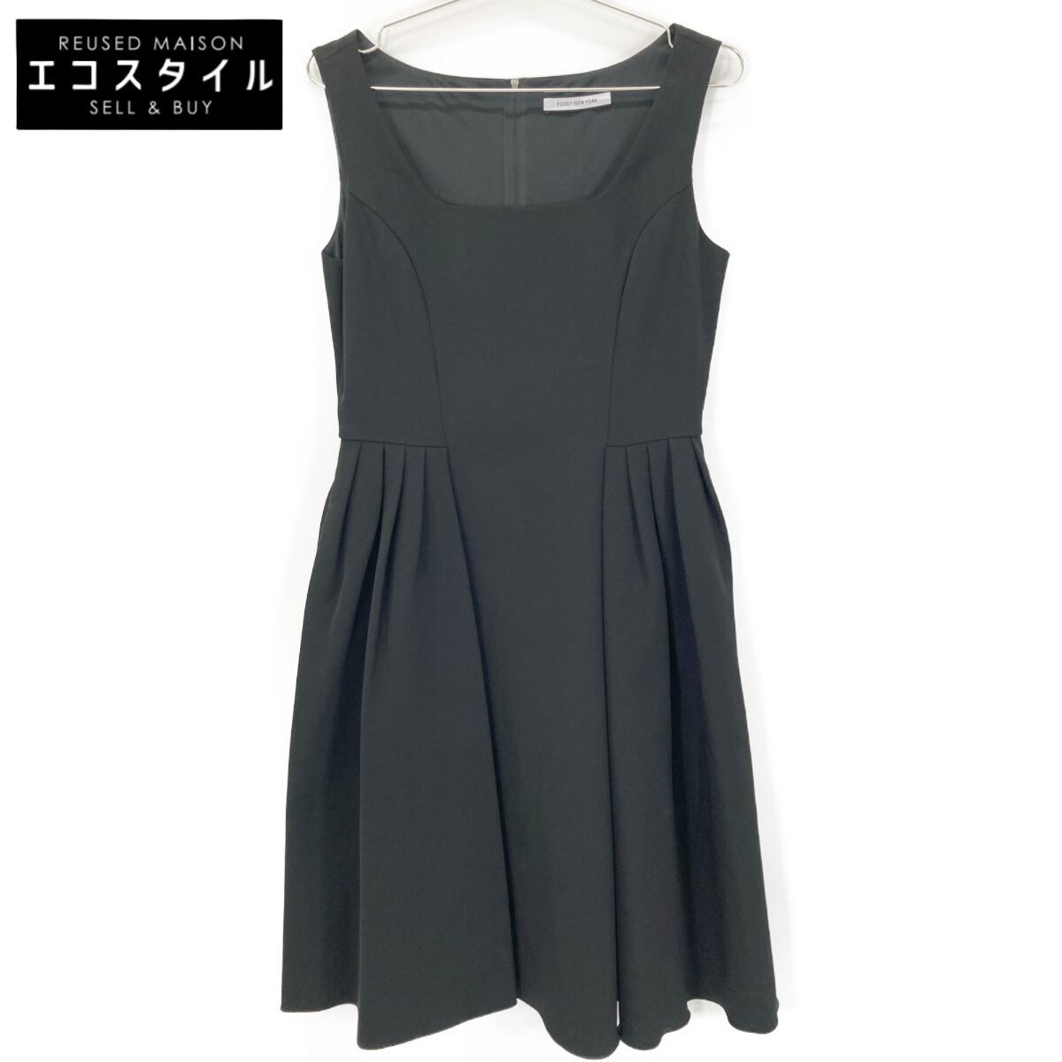 

FOXEY 34802 Black Matte Stretch Grosgrain One Piece dress 40 blackUsed