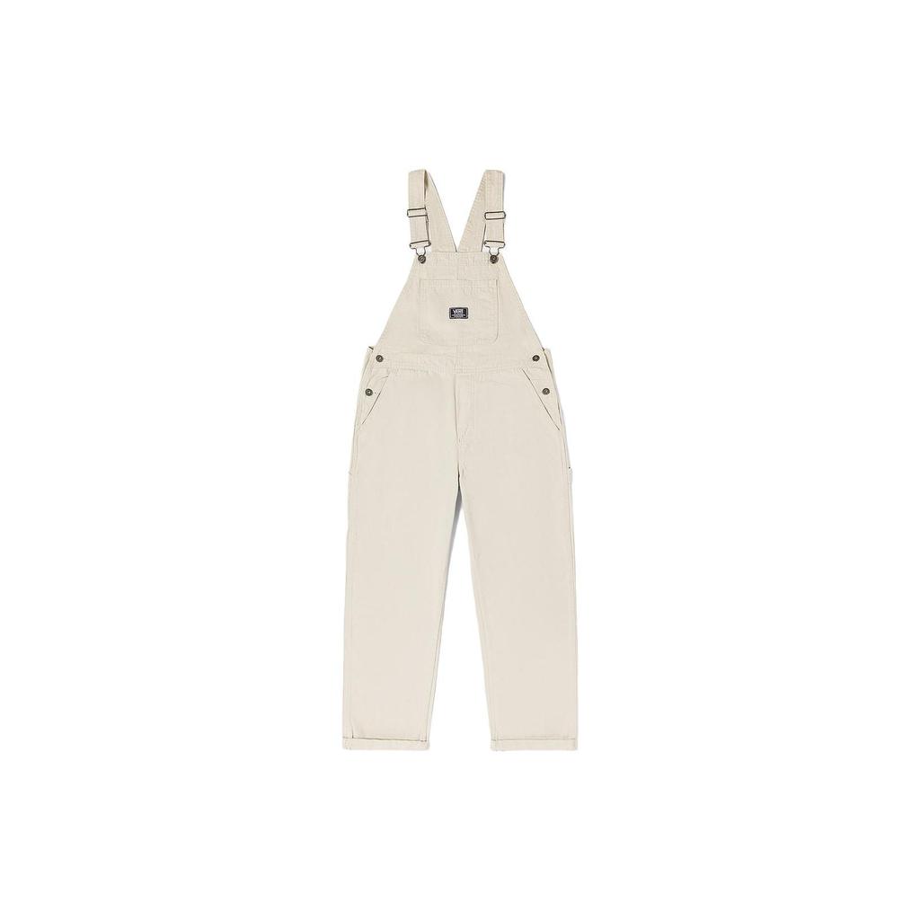Vans Solid Color Adjustable Strap Overalls With Pockets Women Bottoms Oatmeal VN0A5JHI2N1