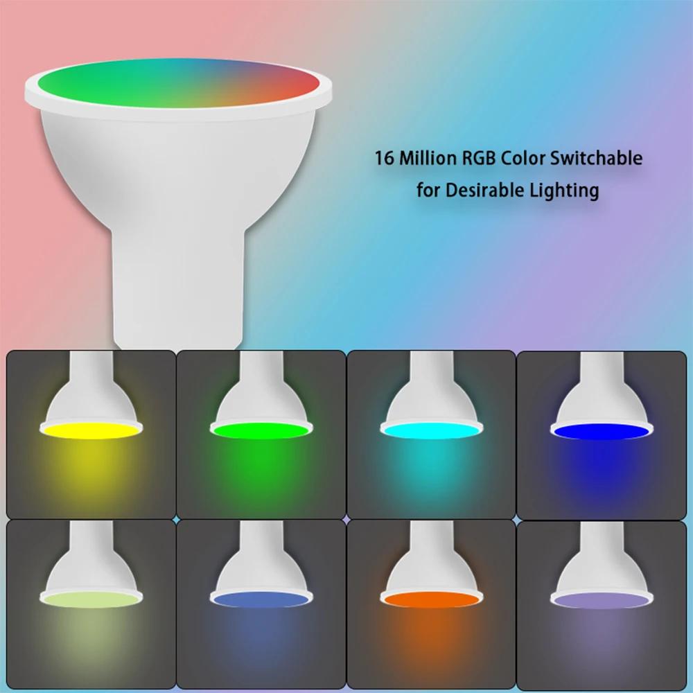 24-key remote control GU10 spotlight atmosphere light 16-color RGBLED multi-color bulb 85-265V home lighting dimmable