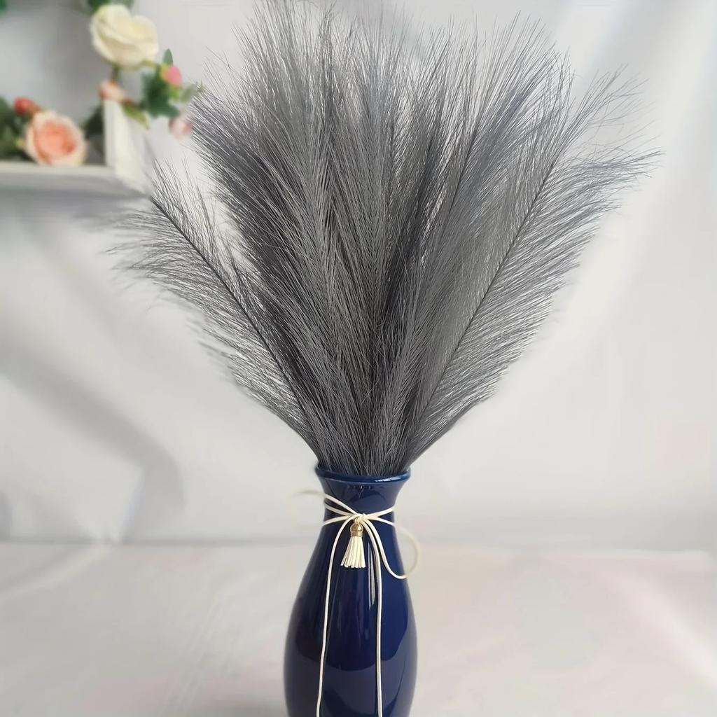 3PCS - Fluffy Reed Imitation Pampas Grass - Family Wedding Decoration Fake Flower and Grass Decoration