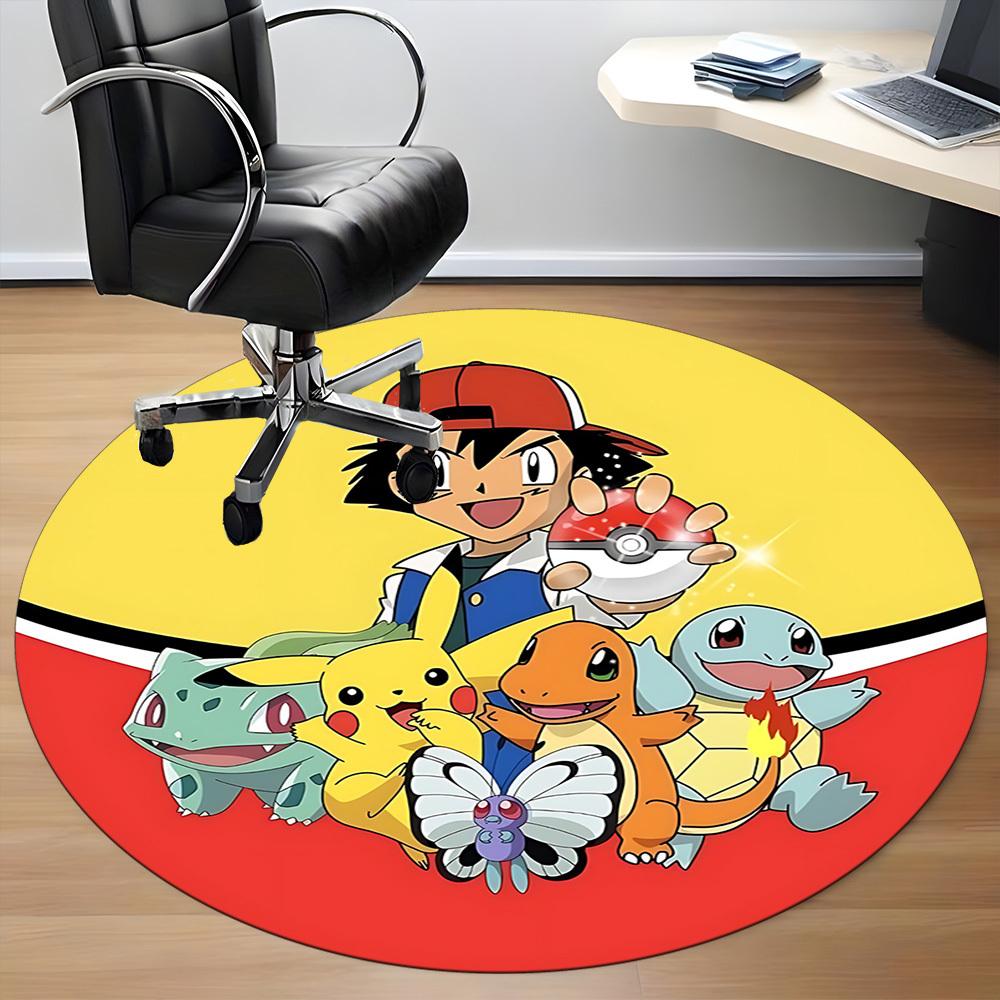 1pc Pokémon Office Round Area Rug, Bedroom Living Room Home Decor, Room Deco, Offic a1016121