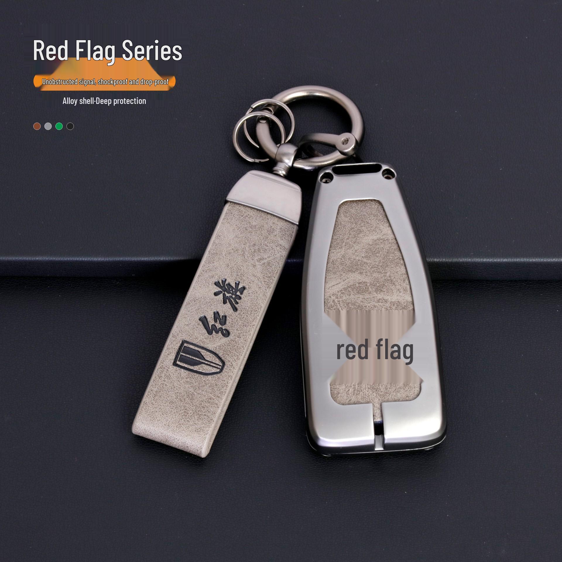 

Leather Key Case for Hongqi HS5/H7/H5/HS7 - Alloy Protective Shell