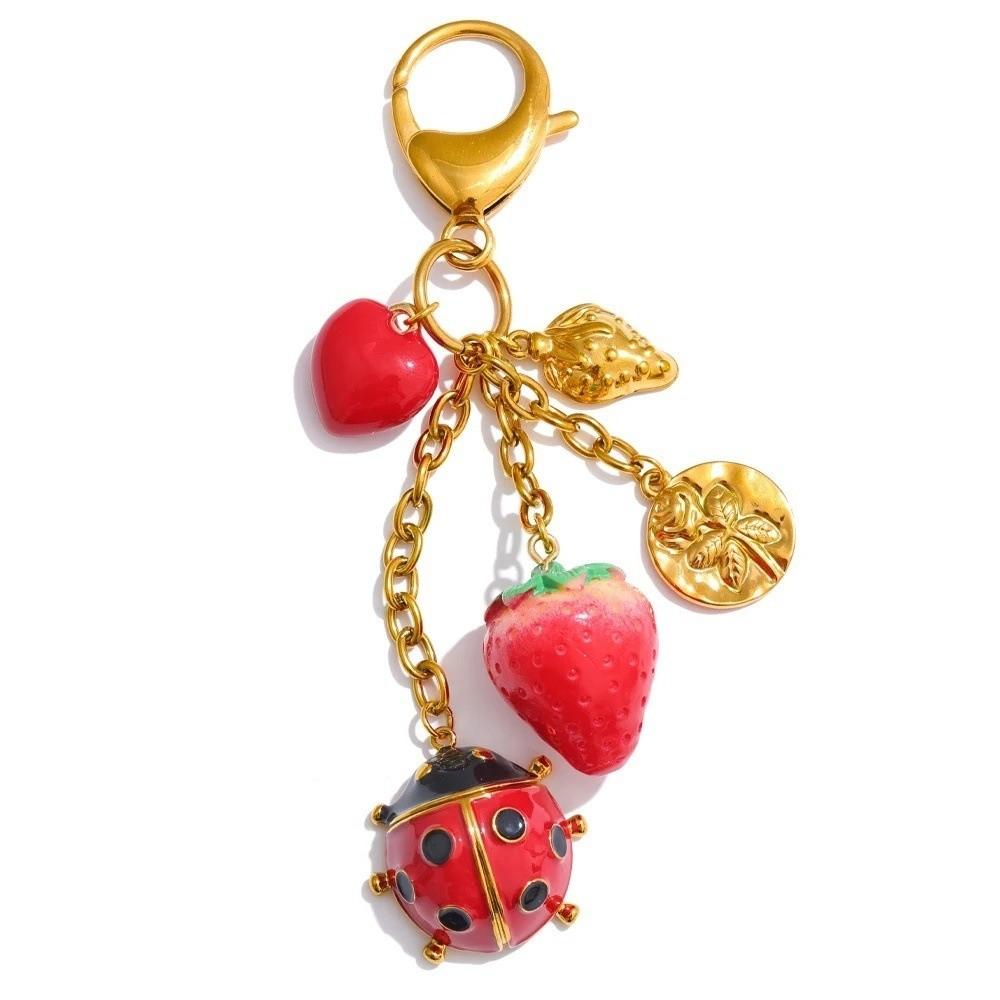 Stainless Steel Starfish Tassel Keychain Waterproof Versatile Bag Charm  Girls