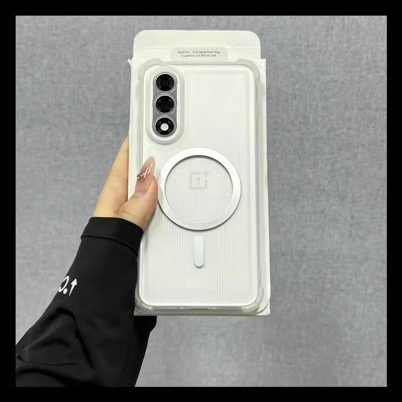 For Magsafe Silicone Shockproof Case For Oneplus Nord 5 CE5 Airbag Wireless Charging Soft Cover For Oneplus Ace 5 Ultra Racing