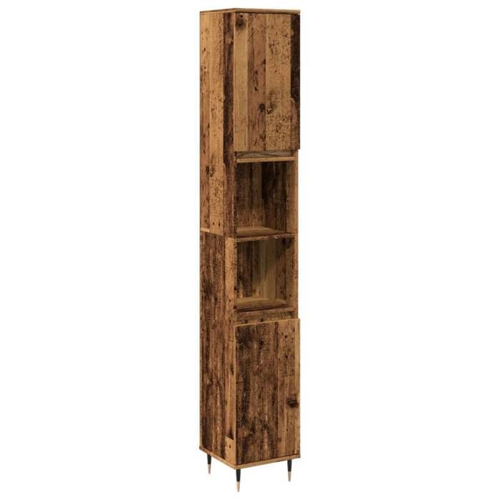 VidaXL Armoire de salle de bain vieux bois 30x30x190cm bois ingénierie, armoire, armoire de rangement de salle de bain, 857196