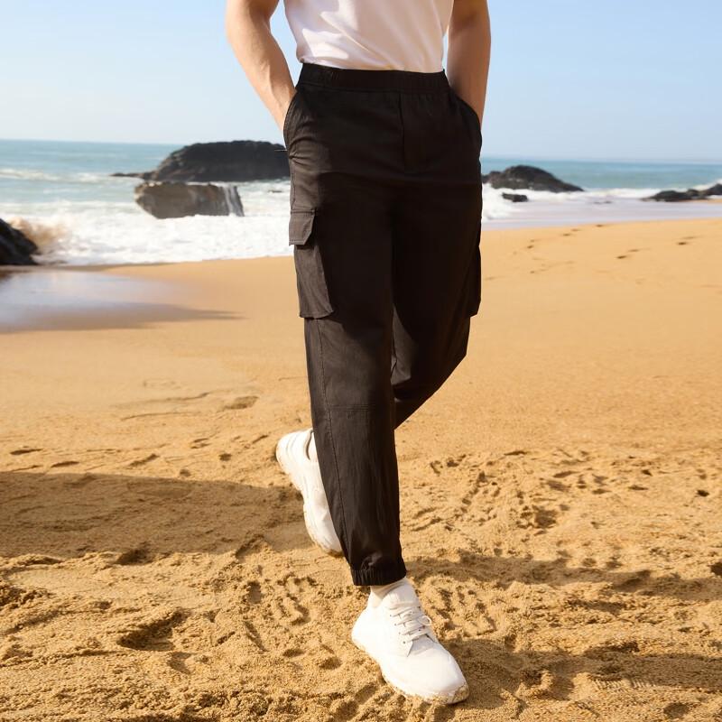 J.Lindeberg Men's Loose Fit Drawstring Cargo Pants