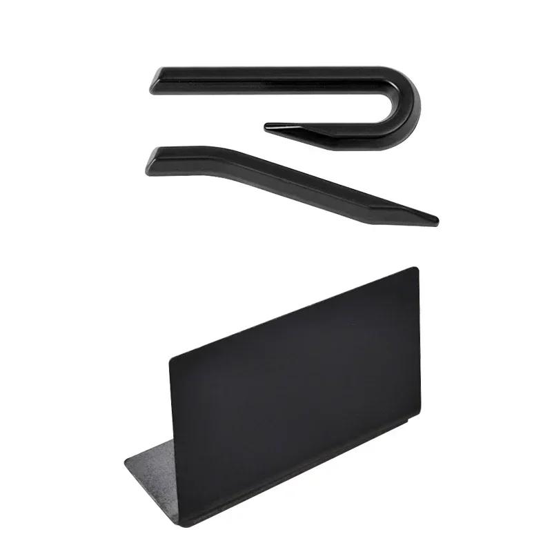 QEJMX1 3D Metal R Grille Logo Car Sticker For Volkswagen VW Touran Beetle Golf Passat Jetta Polo Bora CC Lavida Caddy Scirocco B5 B6 B7