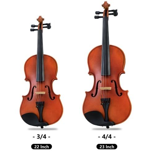 BQKOZFIN 4/4 Violin Beginner Set with 2 Bows, Tuner, Spare Strings, and Shoulder Rest