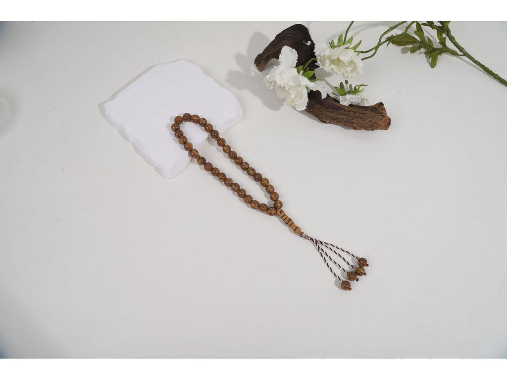 Imitation Wood 33-Bead Handheld Muslim Prayer Rosary Bracelet