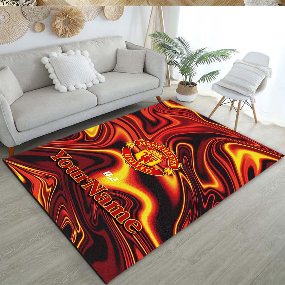 Manchester Customize Your Name Floor Mat Perfect for Game Room Decorate room Foyer Dormitory Antislip Carpet Office home decor