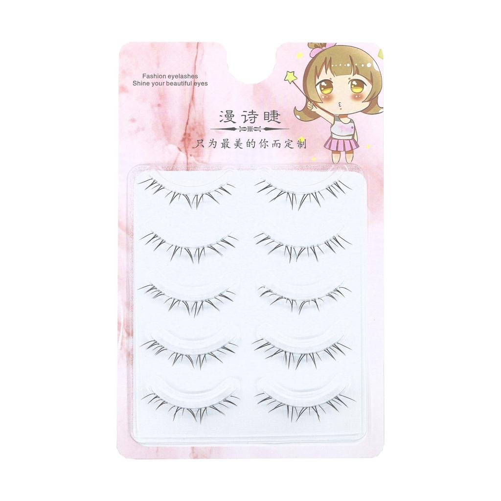 Lower Lashes Natural Invisible Clear Stem Lightweight Comfortable Suitable for Various Makeup Styles