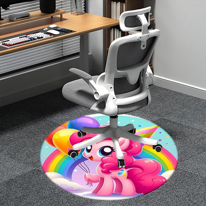 

Pinkie Pie,Balloon Party Chair mat Round Rug Office carpet, Machine Washable, Non slip, Suitable for Living Rooms, Bedrooms 80cm