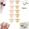10 Pcs Strong Magnetic Buckle Clasp No-Sew Snap Lock for Purse Bags Clothing DIY Detachable Magnetic Purse Clip