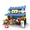 SEMBO Block Japanese Mini Street Food Sushi Restaurant Tea House Shop Village Moc Building Model Building Block Puzzle Toy