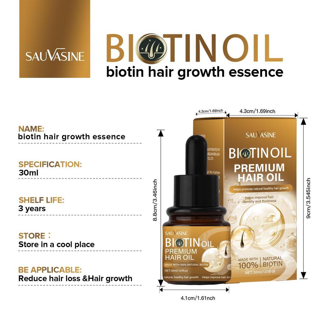 Biotin Hair Growth Oil for Hair Growth and Healthy Scalp, Pre Wash Scalp & Hair Oil Infused with Biotin, Strengthening, Nourishing & Volumizing