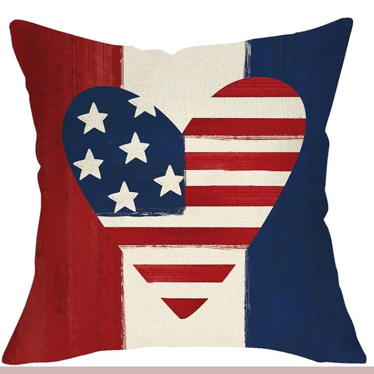 Neues Leinen Bedrucktes Sofakissen Wohnzimmer Bett Schlafzimmer Kissenbezug