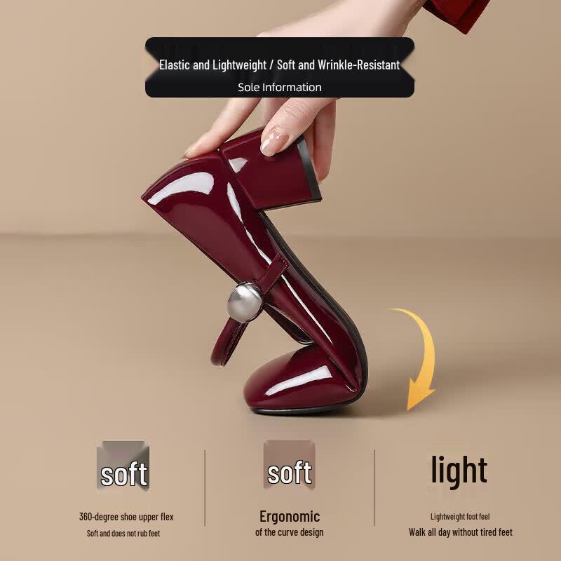 Josiny 2026 New Mary Jane Block Heel Pumps for Women