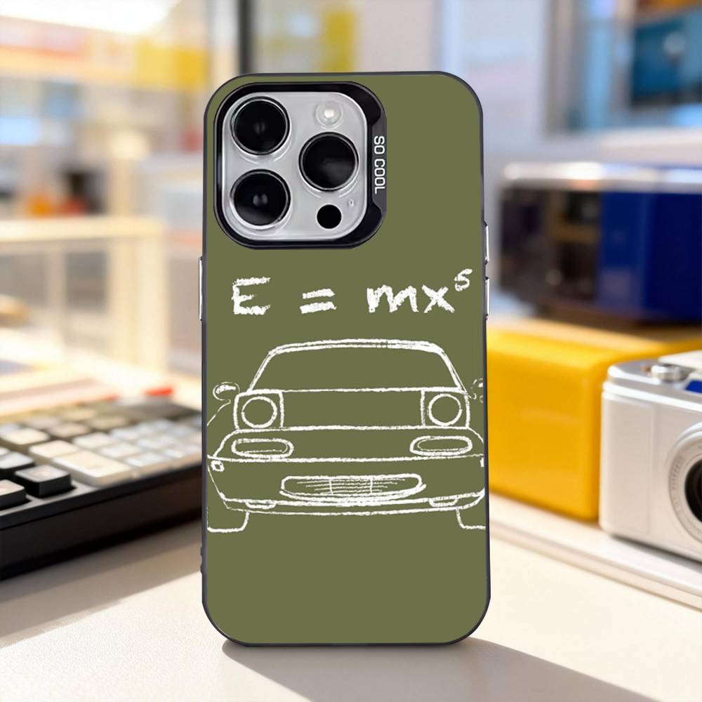 

Cute M-Miata 30Th Mx5 For iPhone 17,16,15,14,13,12,11,Pro,Max,Plus,E,Air,Mini Anti Fall Black Matte Hard Bumper Phone Case iPhone12PROMAX